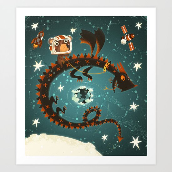 Space Dragon Art Print