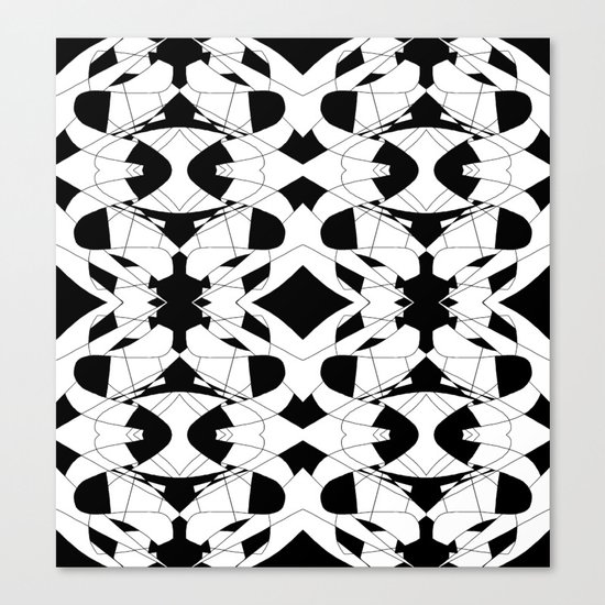 Black and White Tile 2 Canvas Print