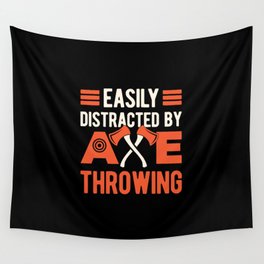 Axe Throwing Funny Wall Tapestry