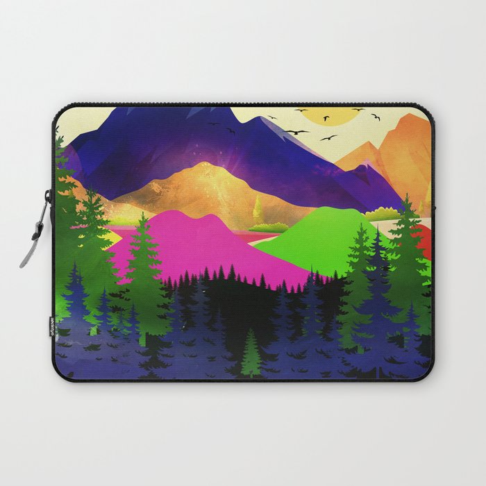 Colorful Mountain Morning Laptop Sleeve