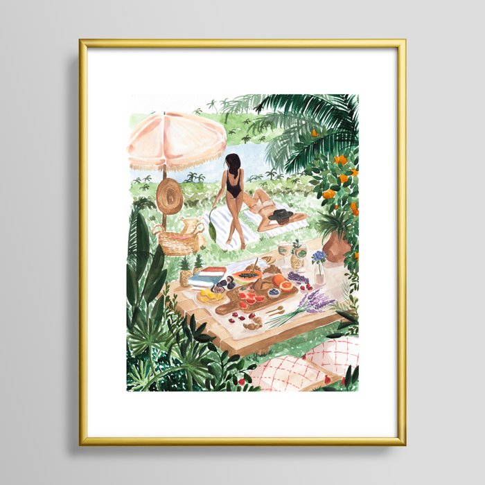 Picnic In the South of France Framed Art Print