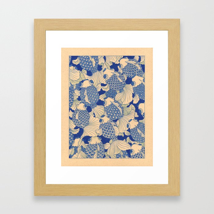 Blue Fish Framed Art Print