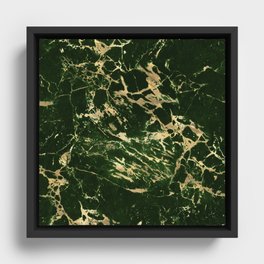 Beautiful Marble Isometric Design Pattern Framed Canvas