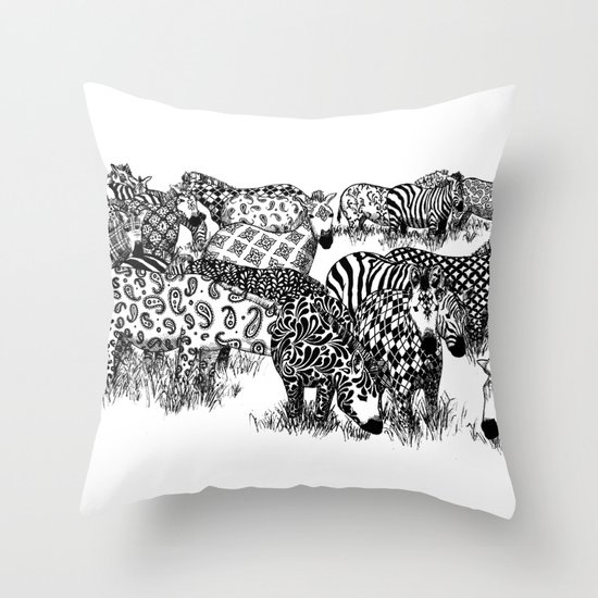 Zebra Print Throw Pillow