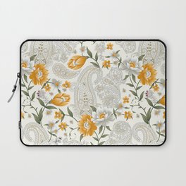 Seamless traditional Indian paisley with flower pattern Laptop Sleeve