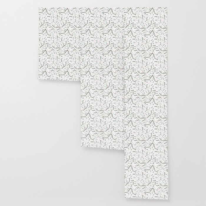Green Pink Grey Cute Christmas Pattern Floral Branch Wallpaper By Girlytrend Society6