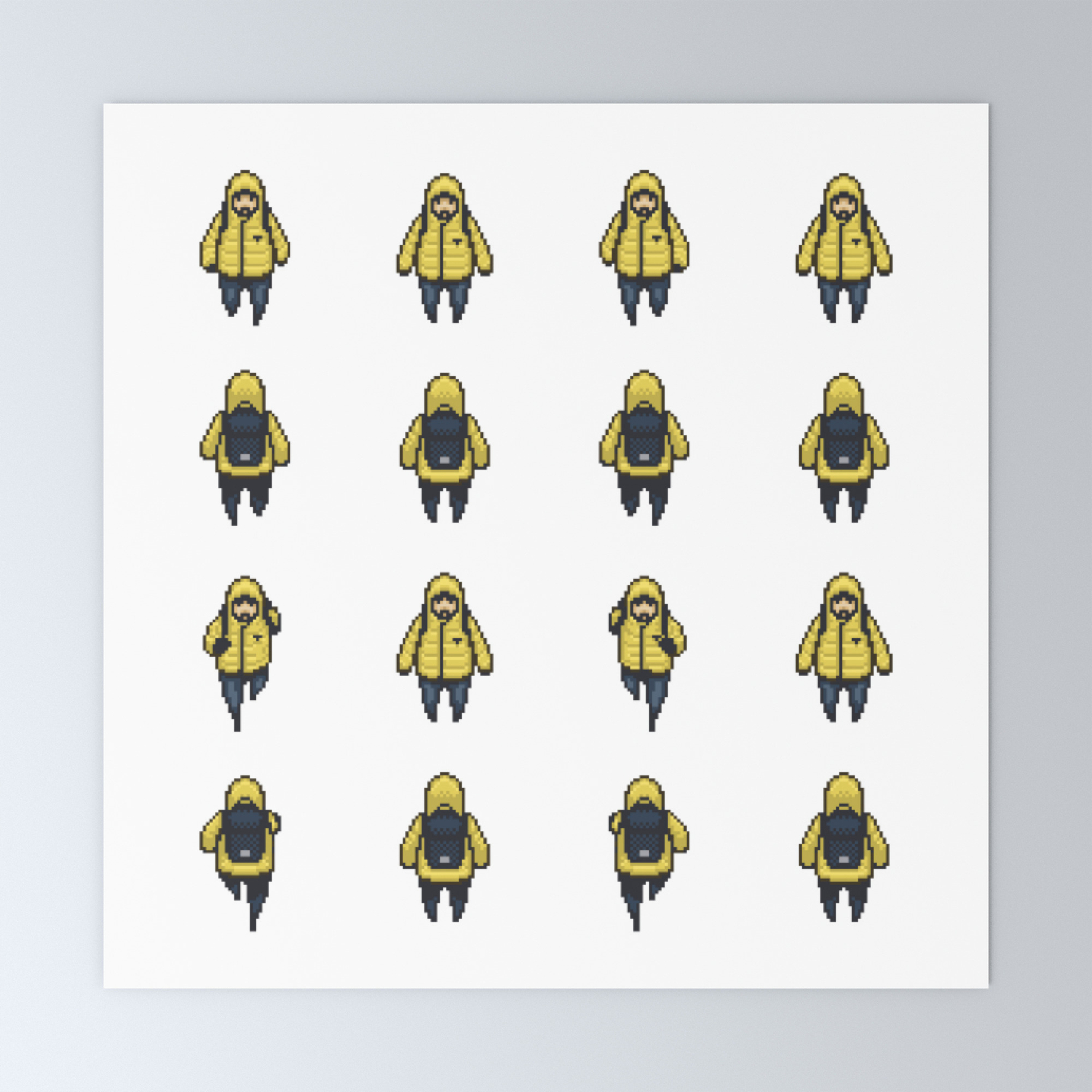 Game Character Sprite Pixelart Mini Art Print By Giumagnani Society6