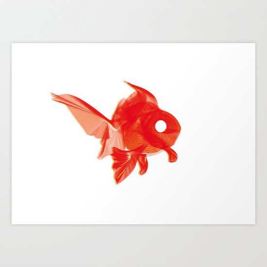 Moirè Goldfish Art Print