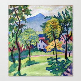 August Macke - Tegernsee Landscape Canvas Print