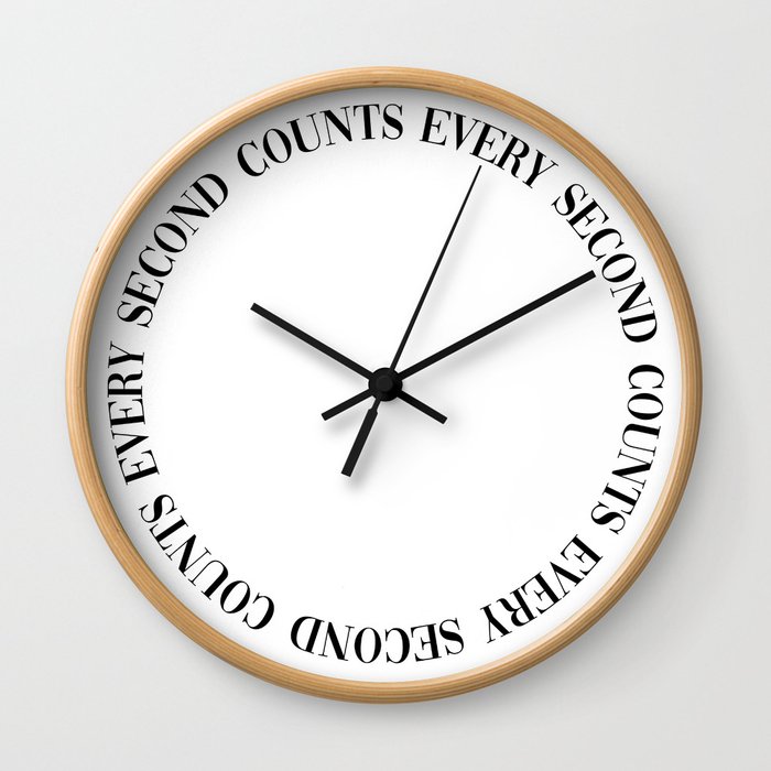 every second counts Wall Clock