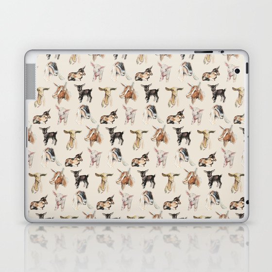 Vintage Goat All-Over Fabric Print Laptop & iPad Skin