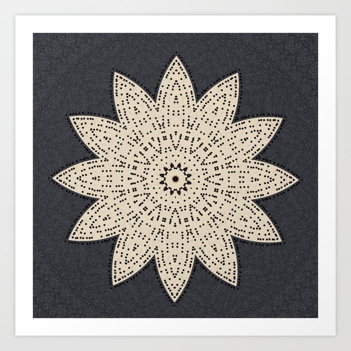 Decorative Flower Mandala Art Print
