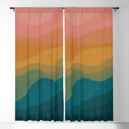 Desert Mountains In Color Blackout Curtain