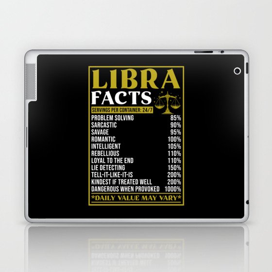 Libra Star Sign Gift Facts Laptop & iPad Skin