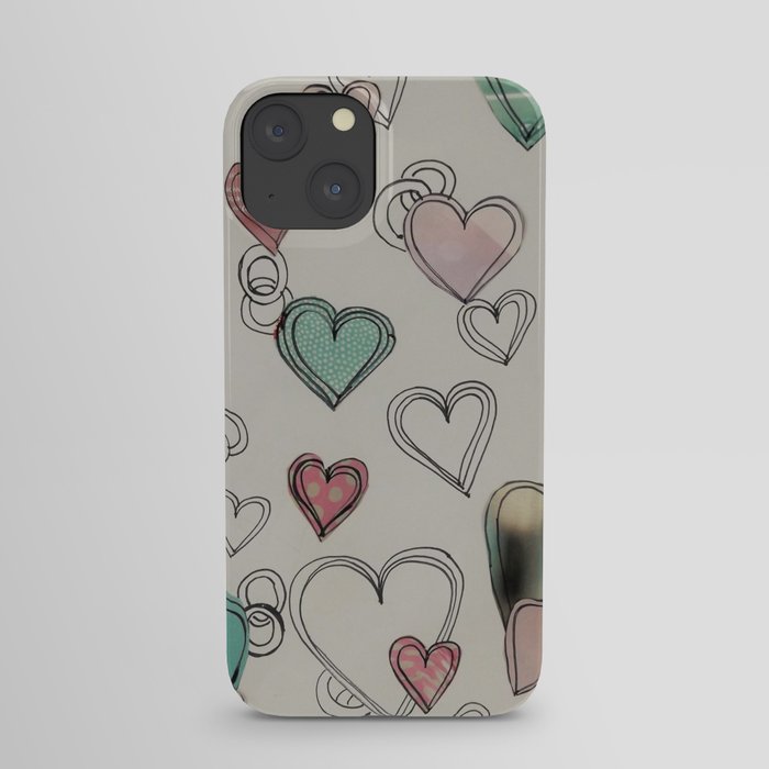 heart collage iPhone Case