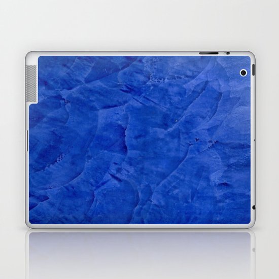 Dark Blue Ombre Burnished Stucco - Rustic Glam Laptop & iPad Skin