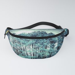 Tall Trees Galaxy Skies Muted Turquoise Steel Blue Fanny Pack