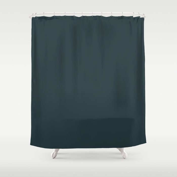 Solid Dark Slate Grey Color Shower Curtain By Podartist Society6 Solid Dark Slate Grey Color