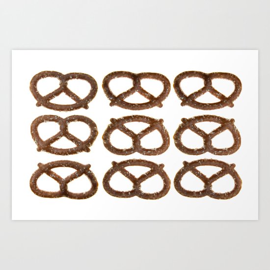 pretzel pattern Art Print