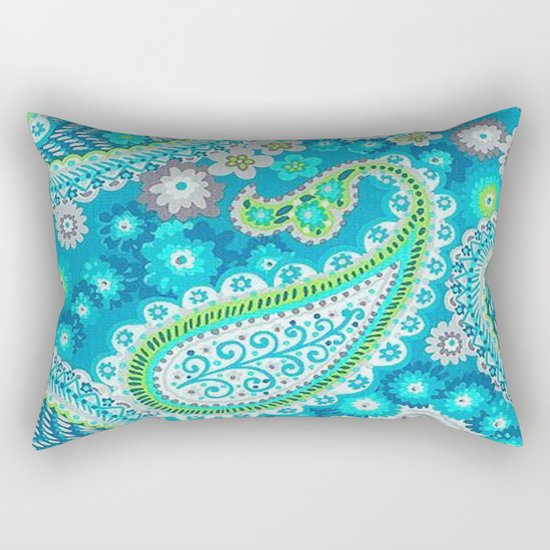 Floral Paisley Pattern 02 Rectangular Pillow