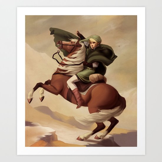 The Hero Crossing Death Mountain Art Print