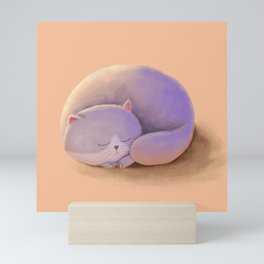 sleeping cat Mini Art Print