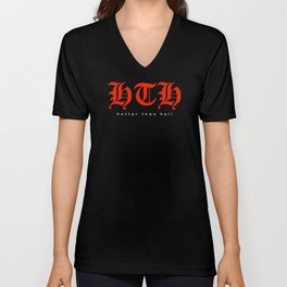 Hotter Than Hell Typography V Neck T Shirt