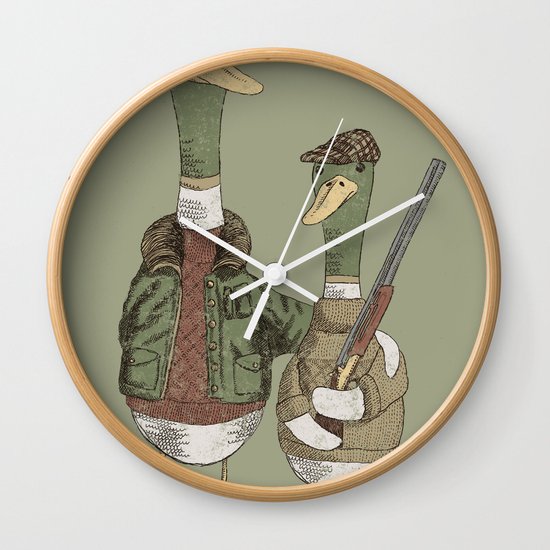 Hunting Ducks Wall Clock