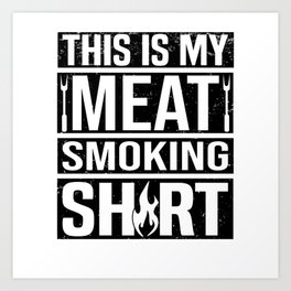 Grillshirt Grill BBQ Gas Grill Grill Fire Smoker Art Print | Distressed, Charcoal, Grill Slogan, Roast, Grill Gift Idea, Barbecue, Graphicdesign, Grill, Grill Cutlery, Bbq 
