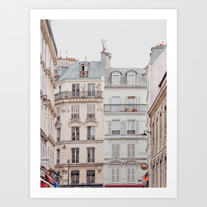 Bonjour Montmartre - Paris Architecture, Travel Photography Art Print