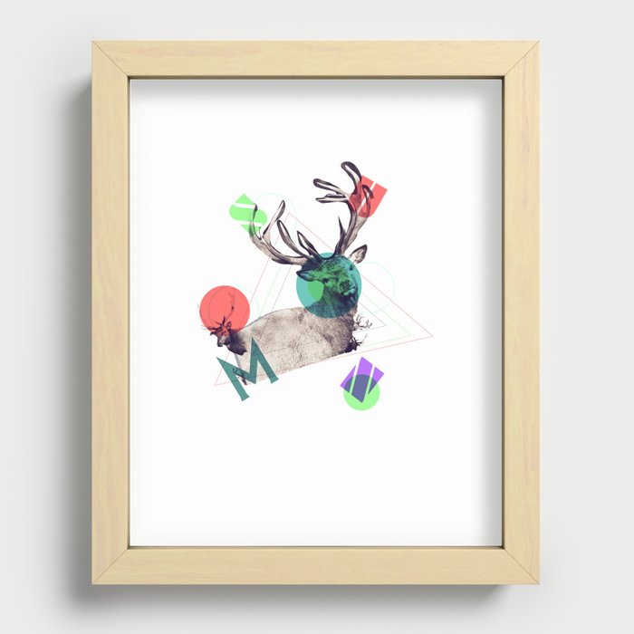 Deer Mixed Recessed Framed Print
