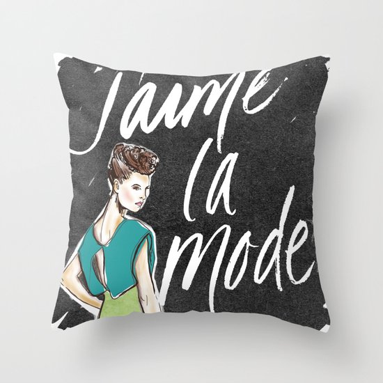 I Love Fashion Throw Pillow