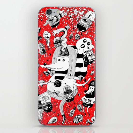 rot zeichentusche iPhone & iPod Skin