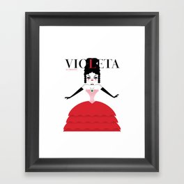 Violeta, la traviata Framed Art Print