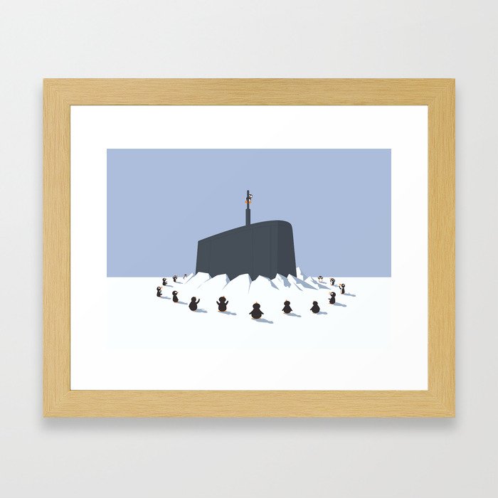 Pissed off penguins Framed Art Print