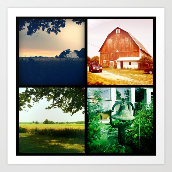 Summer on my parents' farm. Art Print