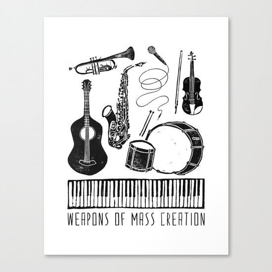 Weapons Of Mass Creation - Music Canvas Print