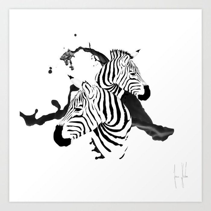 Zebra Abstract Art Print