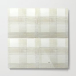 Buffalo Plaid  Cream Metal Print | Pattern, Offwhite, Buffaloplaid, Plaid, Taupe, Geometric, Neutral, Cream, Painting 
