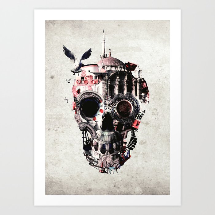 Istanbul Skull Art Print