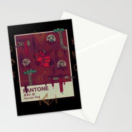 Hematic Red Stationery Card