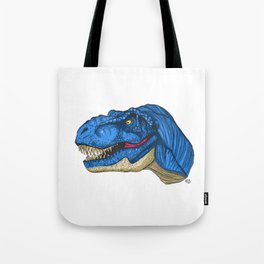 Felling Blue T-Rex - Dinosaur  Tote Bag