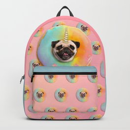 Unicorn Pug Pastel Donut Backpack