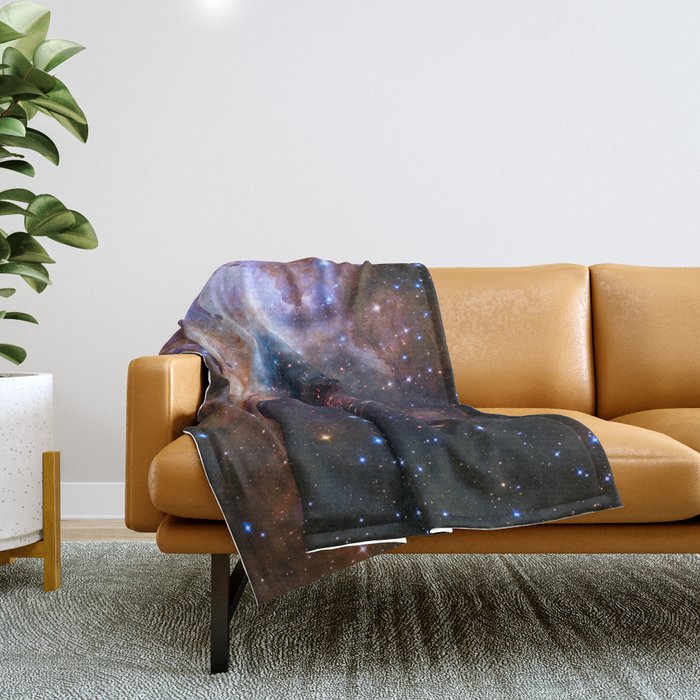 NASA Unveils Celestial Fireworks as Official Hubble 25th Anniversary Image Throw Blanket