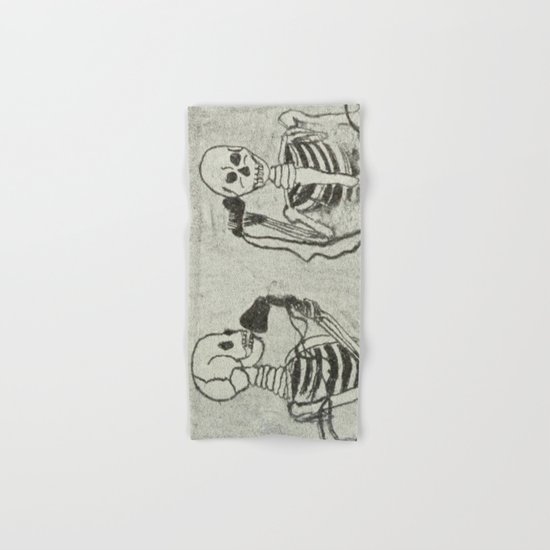 Skeleton's telephone. Hand & Bath Towel