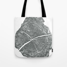 Locust Tree ring image, woodcut print Tote Bag