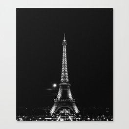 Tour Eiffel Noir Et Blanc Canvas Print