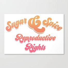 sugar and spice and reproductive rights Canvas Print