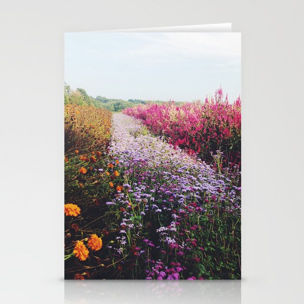 field of flowers Stationery Cards