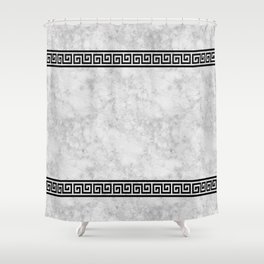 Greek frieze pattern Shower Curtain